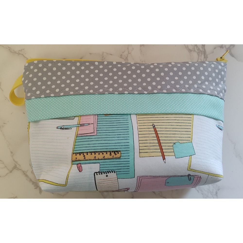 New Handmade Make-Up Bag Zippered Lined Cosmetics Toiletries Clutch Bag B1